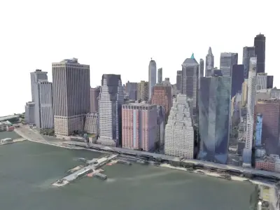 Manhatten Skyline Free 3D model