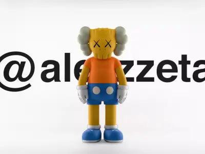 Kaws Bart Simpson Textured Low-poly 3D model