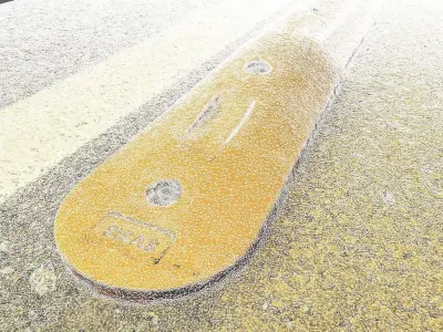 Ultra-realistic street bump 03 high-poly 3D model