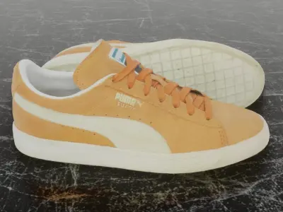 PUMA 3D SHOES - ORANGE - SUEDE  Low-poly 3D model