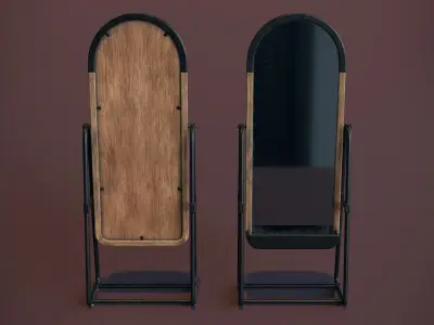 Full Length Floor Mirror Low-poly 3D model