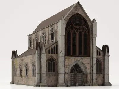 Victorian Building Low-poly 3D model