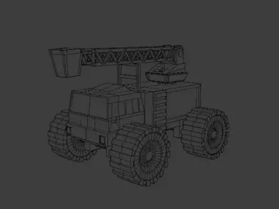 Fire Truck Toys Lowpoly Free 3D model