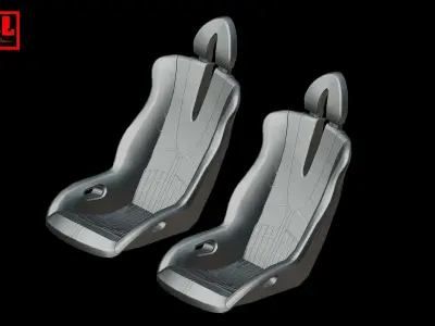 Pagani Zonda seats 3D print model