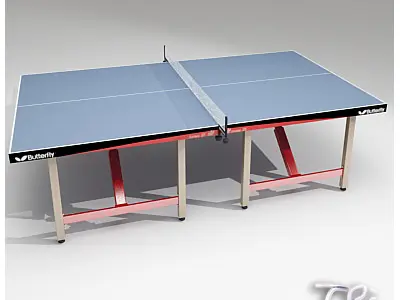 PING PONG TABLE BUTTERFLY FIXED 3D model
