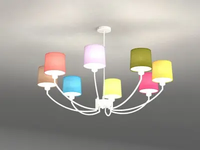 Colorful Chandelier 3D model
