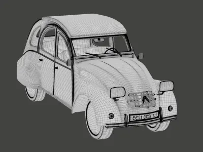Citroen 2cv car 3D model