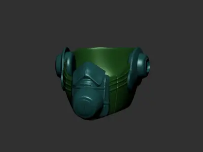 helmet high poly sculpt 3d printable  3D model