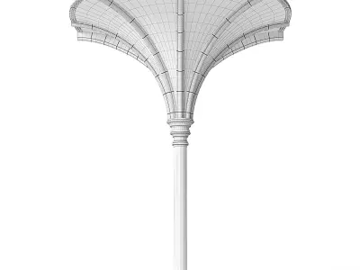 Throne Room Pillar Ceiling Side 3D model