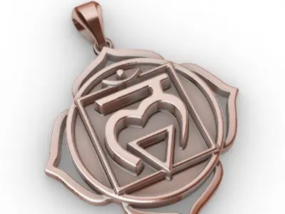 Muladhara Chakra Necklace 3D print model