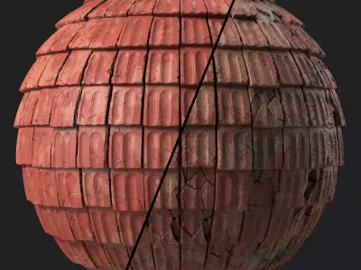 Roof Tile Materials 50- Concrete Roofing by Sbsar generator Texture