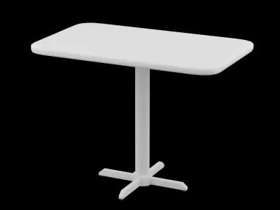 Rectangular Table Low-poly 3D model