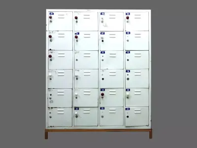 Lockers Low-poly 3D model