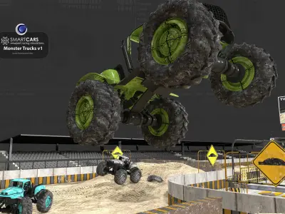 SMARTCARS AI Monster Truck Simulations v1 3D model