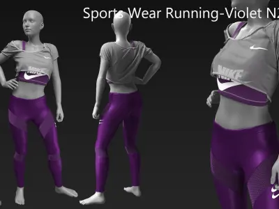 Sports Wear Running N1 27   CLO3D ZPRJ FBX OBJ MTL 3D 3D model