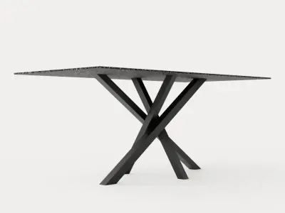 Penny Dining Table 180 Cm Low-poly 3D model