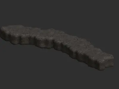 Rock Walkway 3 - Base Free low-poly 3D model