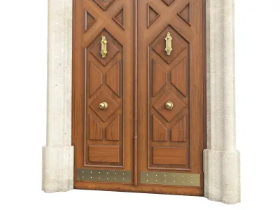 Entrance classic door 123 3D model