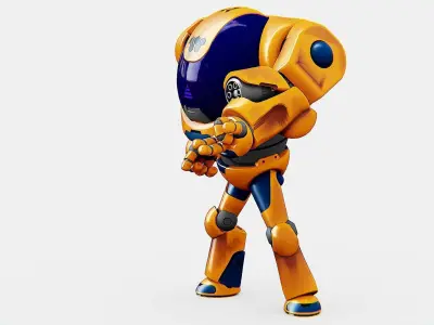BATTLE DROID MOLLY  Rigged for Unreal Engine - Unity - MIXAMO 3D model