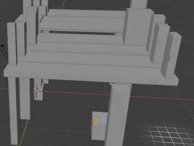 a bridge that is going to collapse Low-poly 3D model