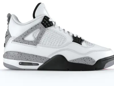 Air Jordan 4 Retro Cement PBR Low-poly 3D model