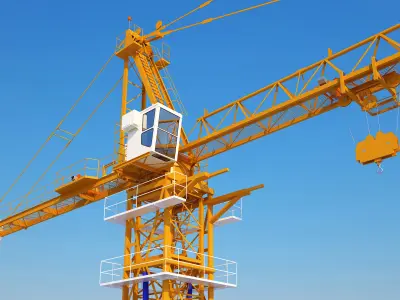 Yellow KH-310 Crane 3D model