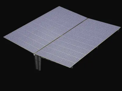 Metall carport 6 3D model