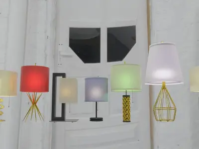 Modern Lamps 3D model