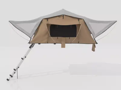 Car Tent Unfolded 3D model