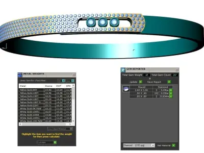 Move Noa pave set diamond bangle bracelet for women 3D print model