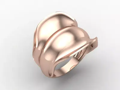 Plain Ring Women Ready STL 3DM Models Womens Rings 3D models 3D print model 55