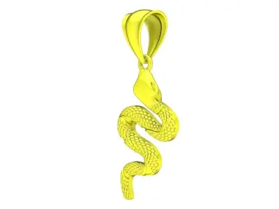 Elegant Snake Pendant Jewelry 3D Model  4572 3D print model
