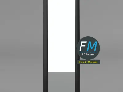 Wall mounted mirror 3D model