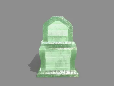 Chest statue Low-poly 3D model