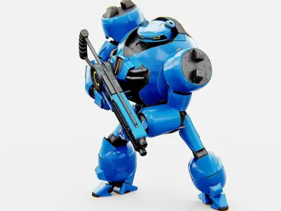 COMBAT DROID EREGON Rigged for Unreal Engine - Unity - MIXAMO  3D model