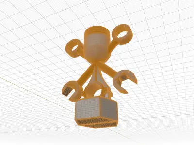 Custom Mechanical Style Trophy 3D print model