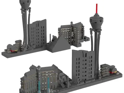 Lego Architecture Skyline - 21047 Las Vegas 3D model