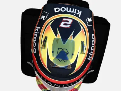 Vandorne helmet 2018 Low-poly 3D model