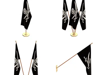 Pirate Flag Pack 3D model
