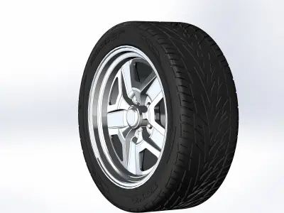 Custom wheels US Mags Saber for your scale model 3D print model