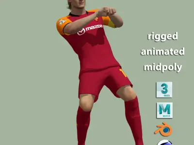 Francesco Totti As Roma 3d animation 3D model