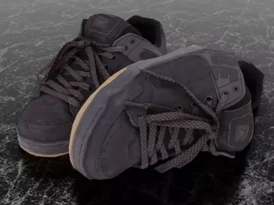 FREE URBAN SKATE LOW 3D SHOES Free low-poly 3D model