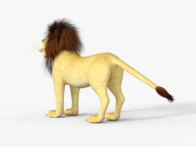 Cartoon Lion Rigged 3D model