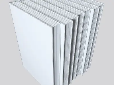 Books set stack of Low-poly 3D model