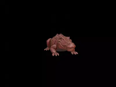 Crocodile Animal Sculpture 3D print model buy