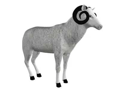 Sheep Rigged and Animated  3D model