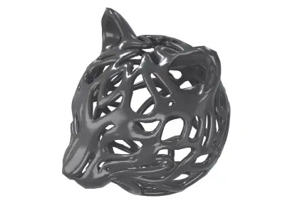 Abstract Cat Head Shape Decoration v1 001 Low-poly 3D model