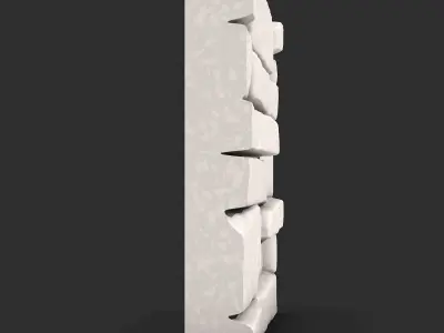 Large Irregular Stone Wall Prop 3D print model