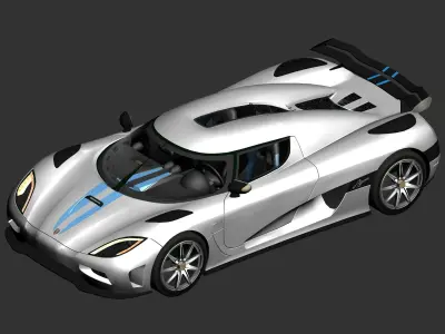 Koenigsegg version 3d model  Low-poly 3D model