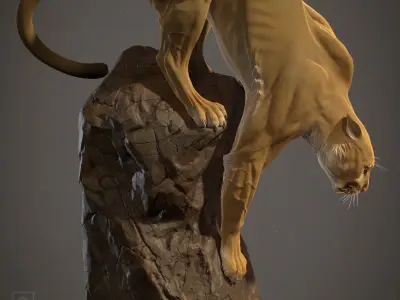 PROWLING PUMA 3D print model 3D print model